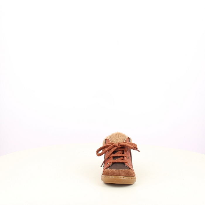 Shoo pom premier pas bouba zip wool nubuck marron lacet zip5468001_2
