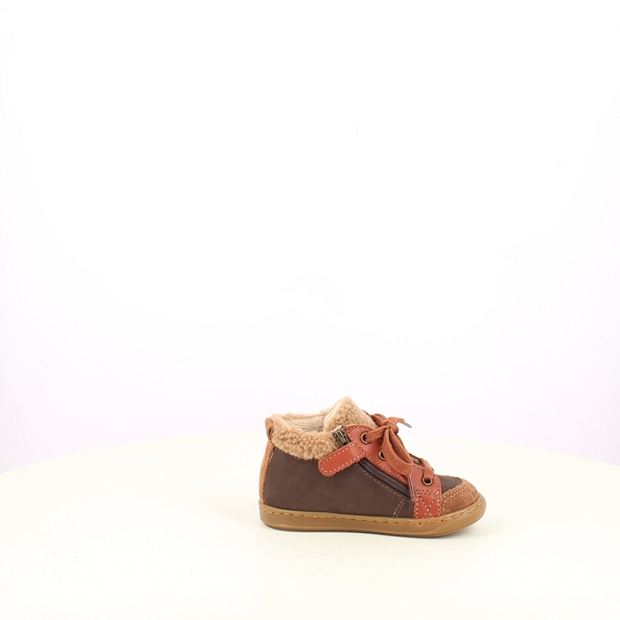 Shoo pom premier pas bouba zip wool nubuck marron lacet zip5468001_3