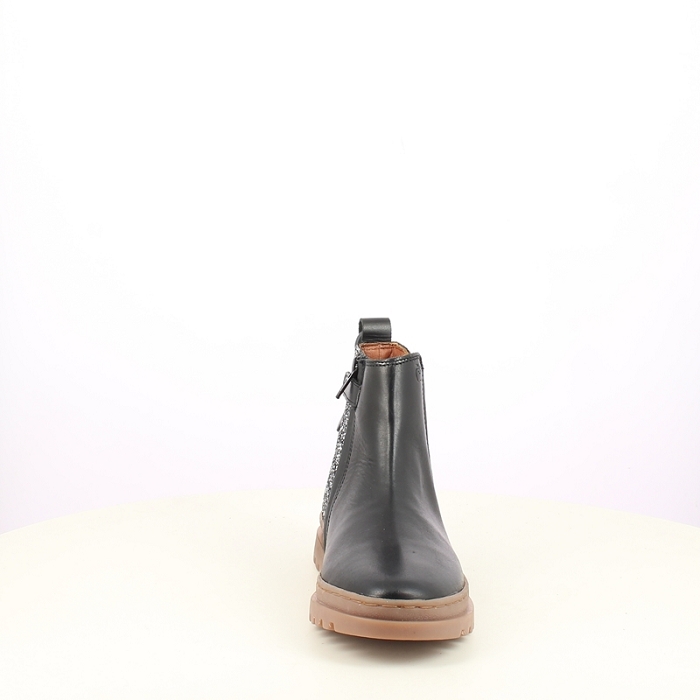 Shoo pom fille wonder boots cuir lisse noir zip5468301_2