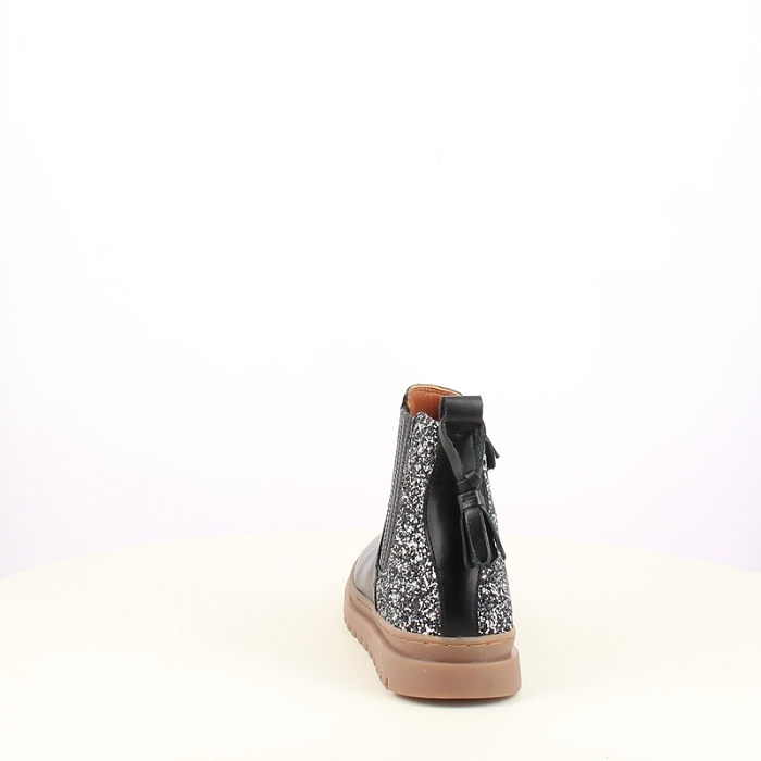 Shoo pom fille wonder boots cuir lisse noir zip5468301_4
