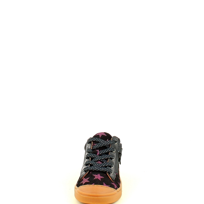 Trottino premier pas jef etoile cuir velours noir lacet zip5471101_2