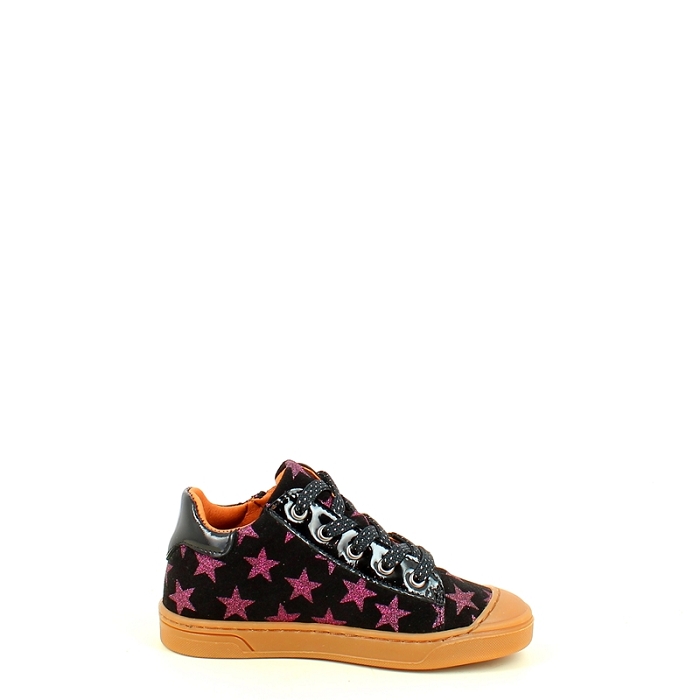 Trottino premier pas jef etoile cuir velours noir lacet zip5471101_3