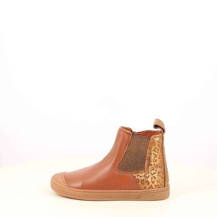 Trottino fille sora cuir lisse camel zip