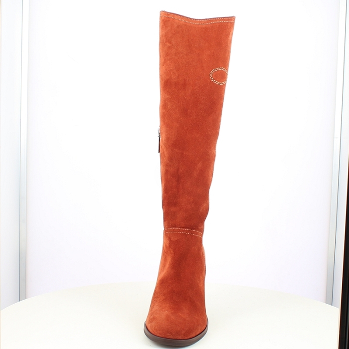 Muratti botte rihanne cuir velours rouille zip5482001_2
