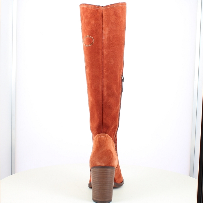 Muratti botte rihanne cuir velours rouille zip5482001_4