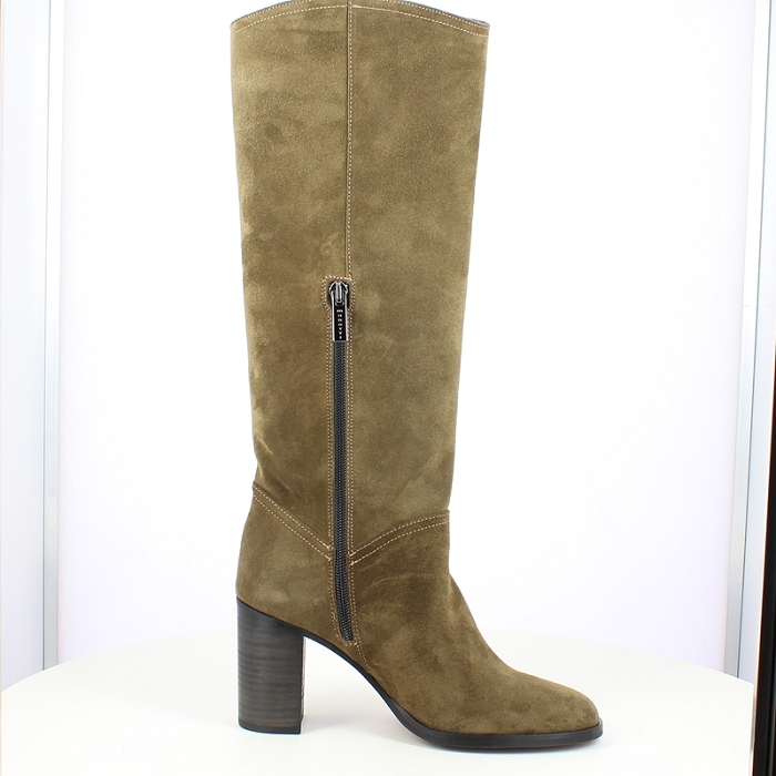 Muratti botte rihanne cuir velours kaki zip5482002_3