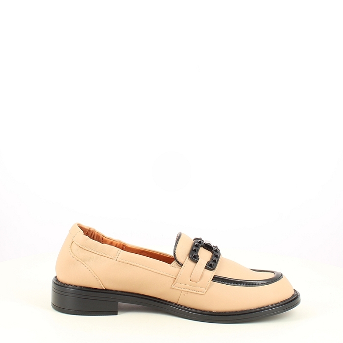 Mamzelle derbies mocassins berca cuir lisse ecru5482301_3