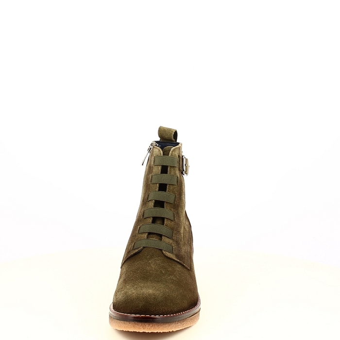 Dorking bottine d8868 cuir velours vert zip5482701_2