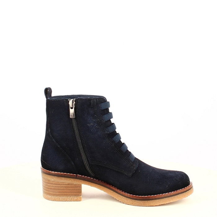 Dorking bottine d8868 cuir velours marine zip5482702_3