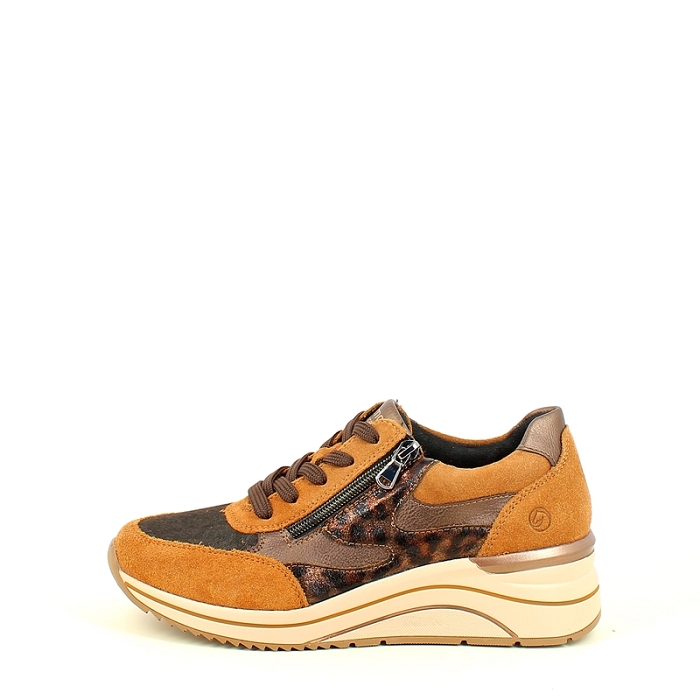 Remonte basket d0t23.24 synthetique cognac lacet zip