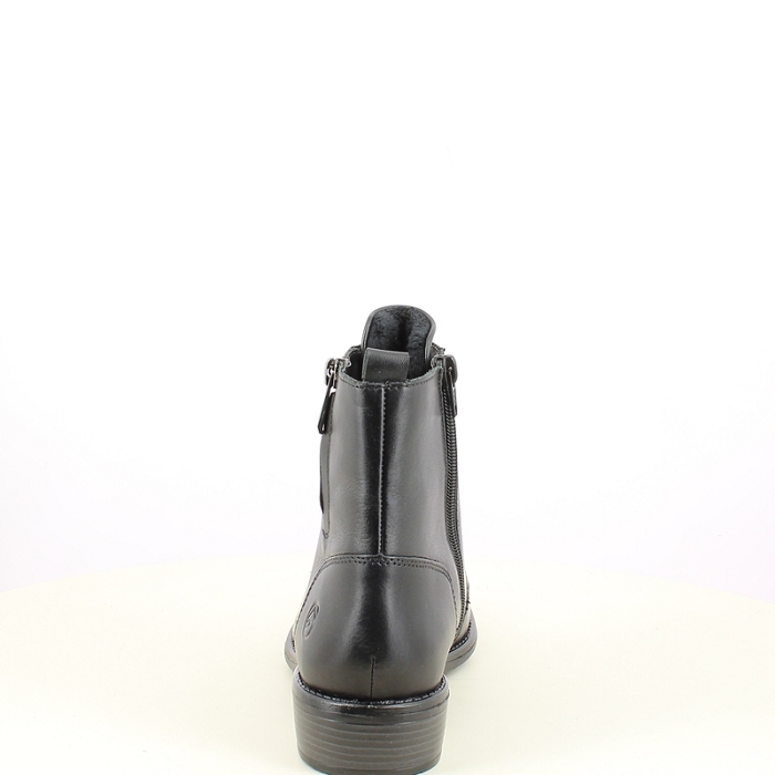 Remonte bottine d0f82.00 cuir lisse noir lacet zip5484001_4