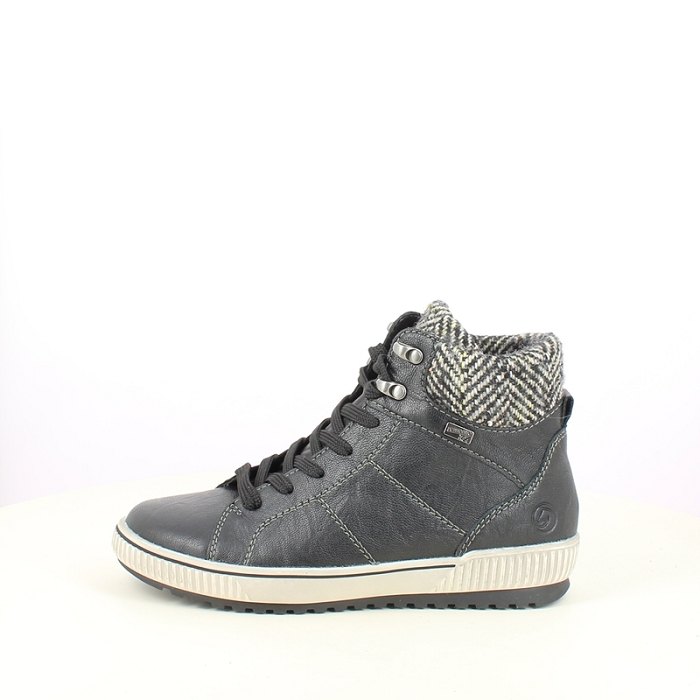 remonte bottine d0784 tex noir lacet zip