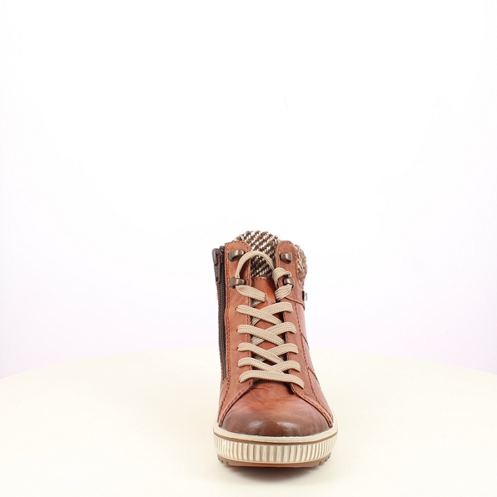 remonte bottine d0784 tex cognac lacet zip5484402_2