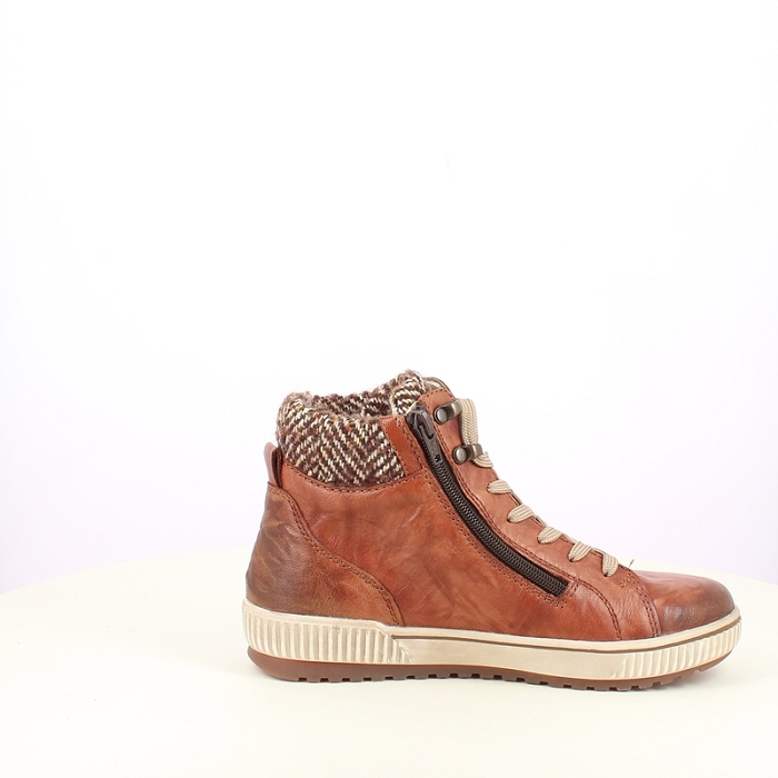 remonte bottine d0784 tex cognac lacet zip5484402_3