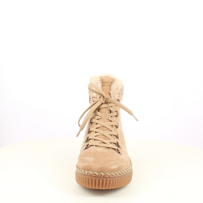 remonte bottine d4a70.20 tex beige lacet zip5484601_2