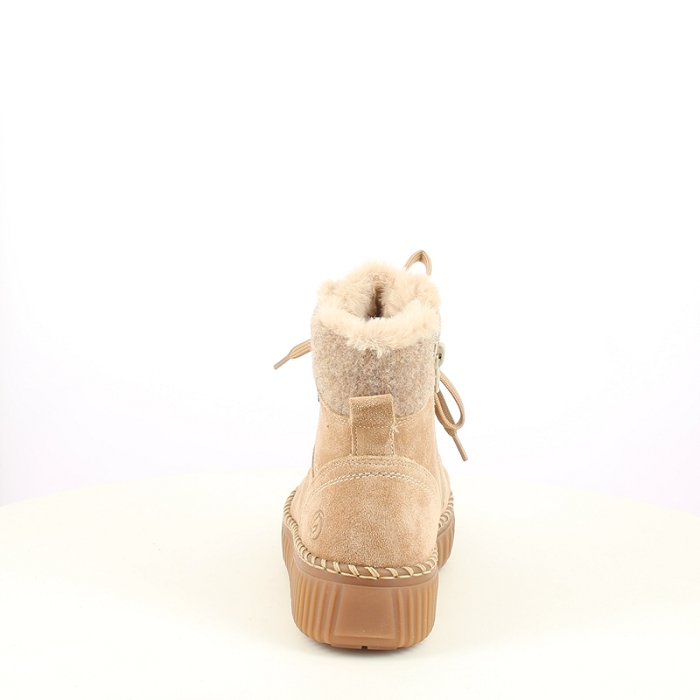 remonte bottine d4a70.20 tex beige lacet zip5484601_4