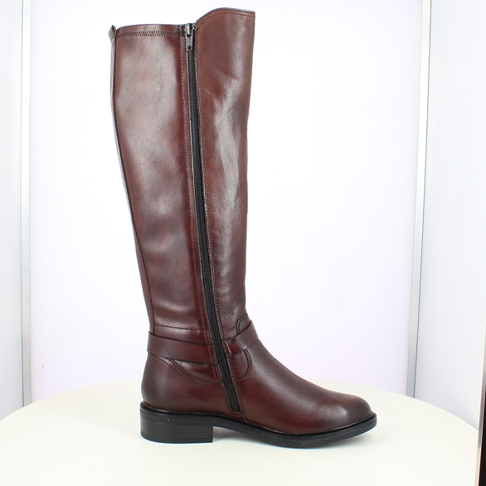 Remonte botte d2w77.25 cuir lisse marron zip5484701_3