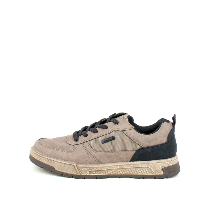 rieker basket 36000.64 cuir lisse gris lacet zip