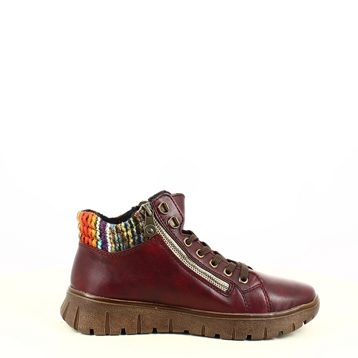 Rieker basket n1305.35 tex bordeaux lacet zip5485501_3