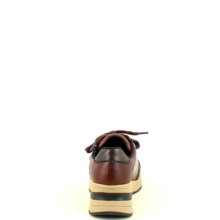 Rieker basket n9301.27 cuir lisse marron lacet zip5485601_4