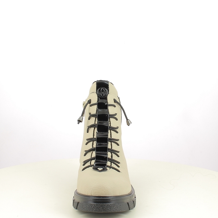 Rieker bottine z9152.60 cuir lisse ecru lacet zip5486001_2