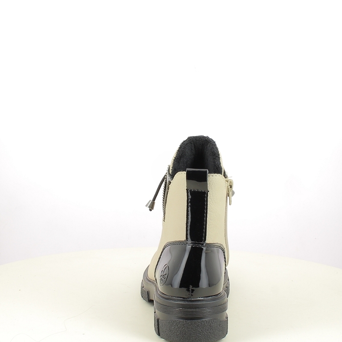 Rieker bottine z9152.60 cuir lisse ecru lacet zip5486001_4