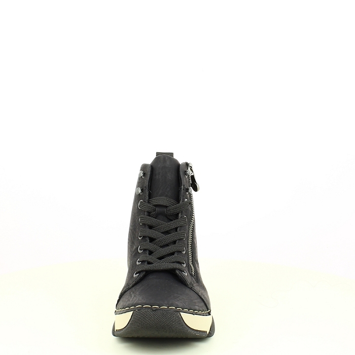 Rieker basket 45920.02 cuir lisse noir lacet zip5486201_2