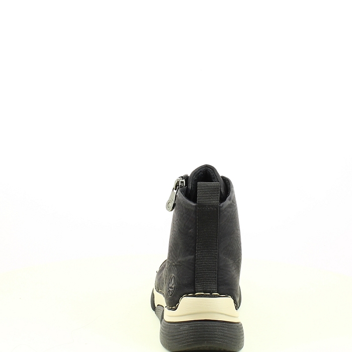 Rieker basket 45920.02 cuir lisse noir lacet zip5486201_4