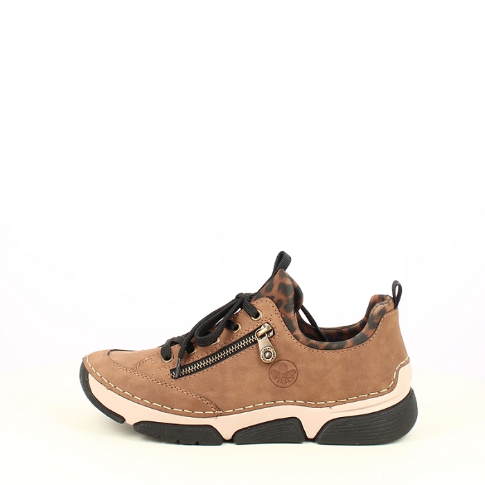 Rieker basket 45973.24 cuir velours beige elastique
