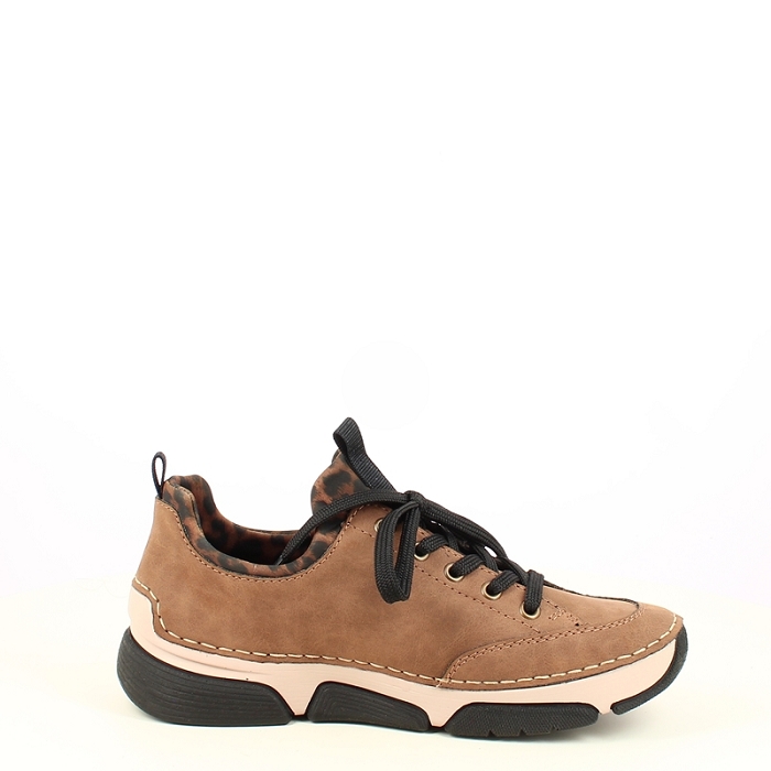 Rieker basket 45973.24 cuir velours beige elastique5486301_3