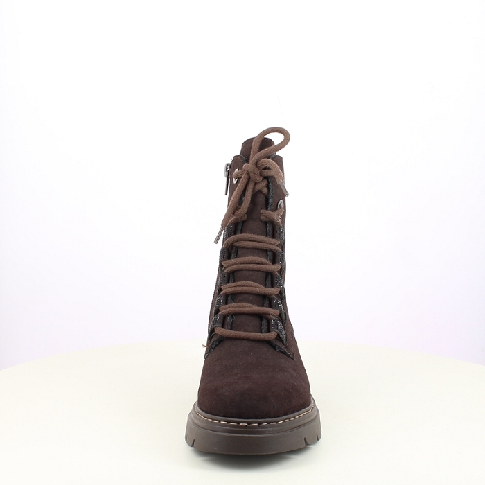 rieker bottine 76729.25 cuir velours marron lacet zip5486901_2