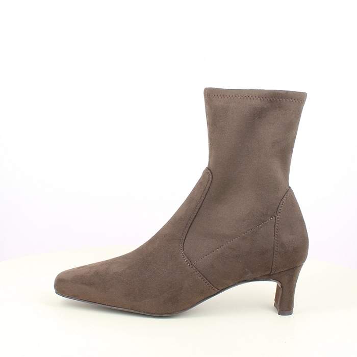 Unisa bottine jarret stretch marron zip