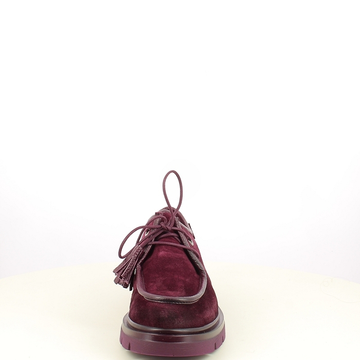 Hispanitas derbies mocassins hi265157 cuir velours bordeaux lacet7502101_2