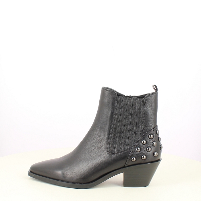 Regarde le ciel bottine helly 02 cuir lisse noir zip