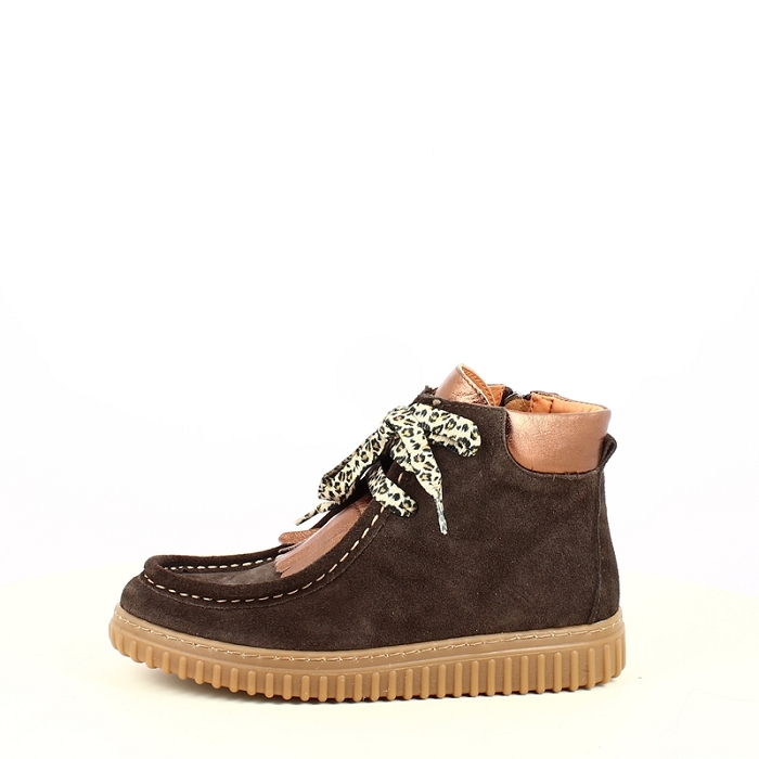 K.mary basket epalpe cuir velours marron lacet