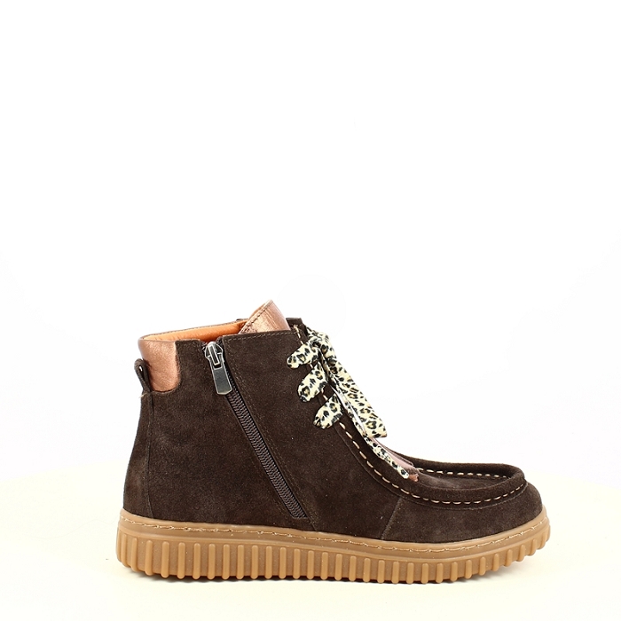 K.mary basket epalpe cuir velours marron lacet7503901_3
