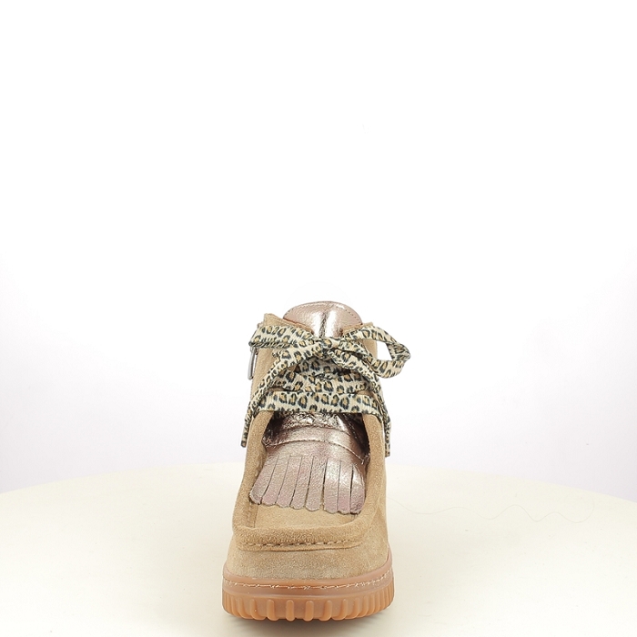 K.mary basket epalpe cuir velours taupe lacet7503902_2