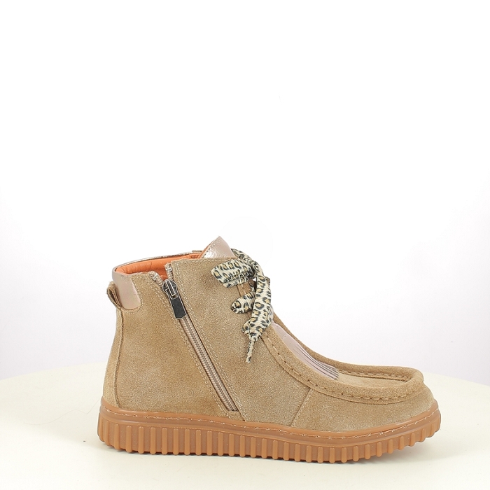 K.mary basket epalpe cuir velours taupe lacet7503902_3