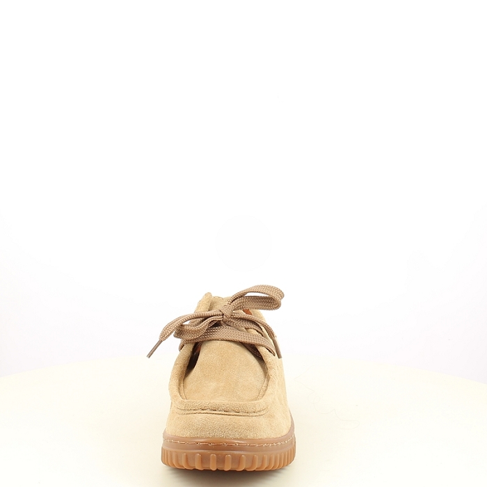 K.mary derbies mocassins epais cuir velours beige lacet7504001_2