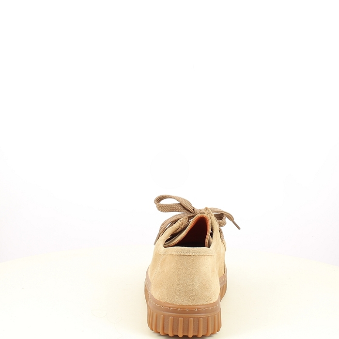 K.mary derbies mocassins epais cuir velours beige lacet7504001_4