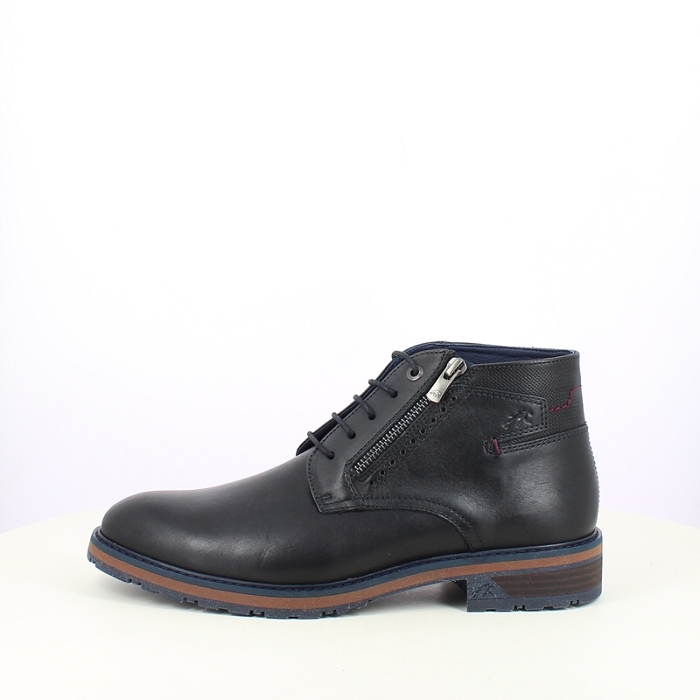 Fluchos lacet f0601 cuir lisse noir lacet zip