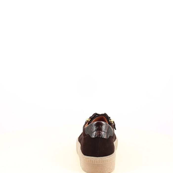 Gabor basket 6010.02.005 cuir velours marron lacet zip7505601_4