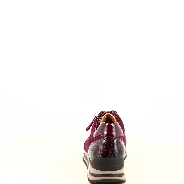 Gabor basket 6021.01 cuir velours prune lacet zip7505701_4