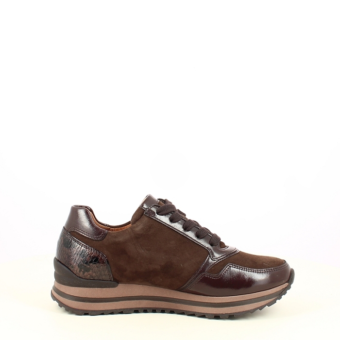 Gabor basket 6021.01 cuir velours marron lacet zip7505702_3