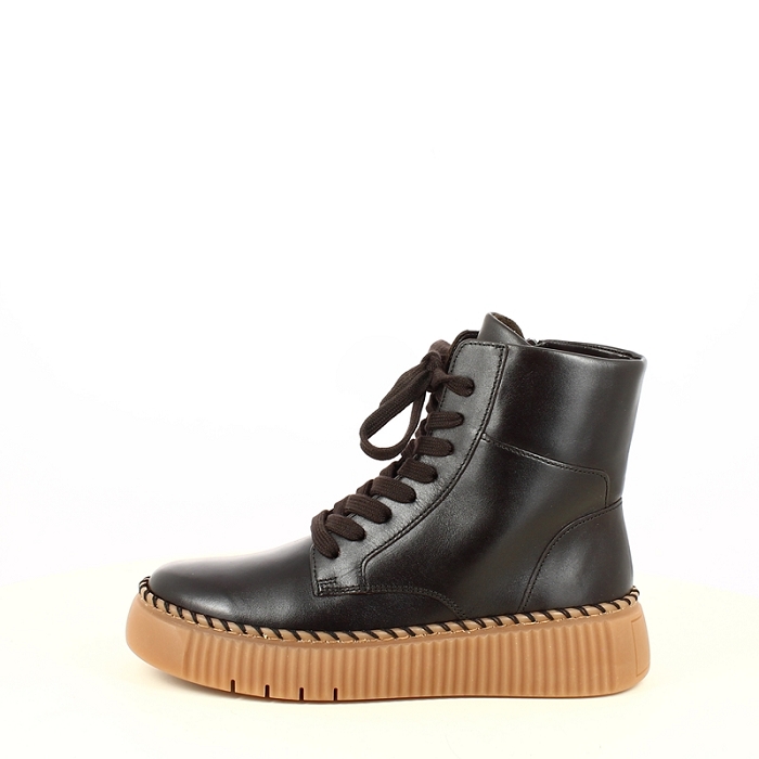 Gabor bottine 8014.03 cuir lisse marron lacet zip