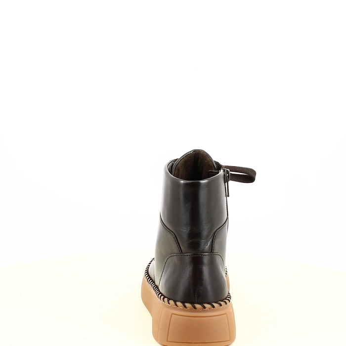 Gabor bottine 8014.03 cuir lisse marron lacet zip7505901_4