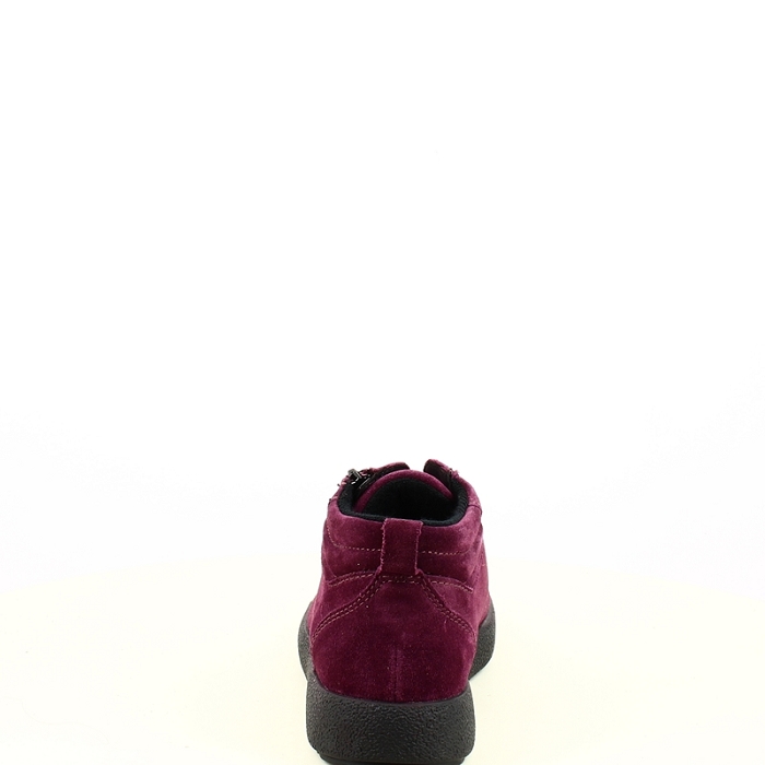 Ara basket 1237908 cuir velours bordeaux lacet zip7506401_4