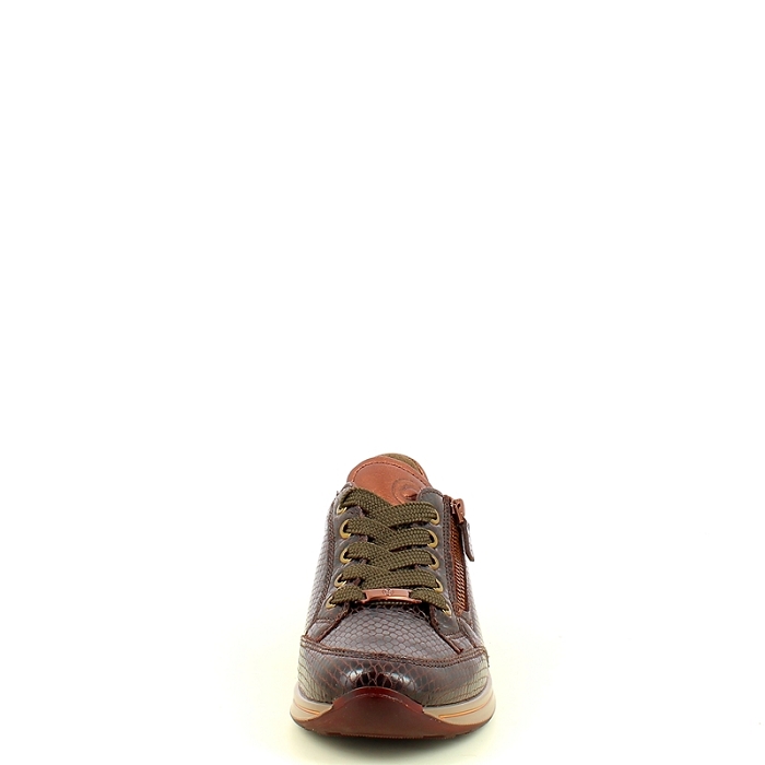Ara basket 1254801 cuir lisse marron lacet zip7506701_2