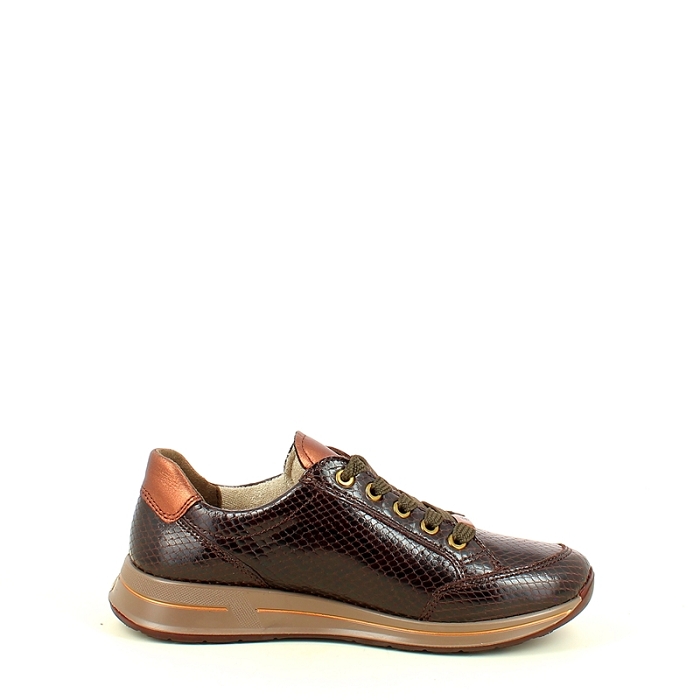 Ara basket 1254801 cuir lisse marron lacet zip7506701_3