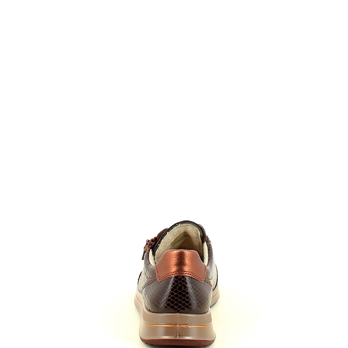 Ara basket 1254801 cuir lisse marron lacet zip7506701_4